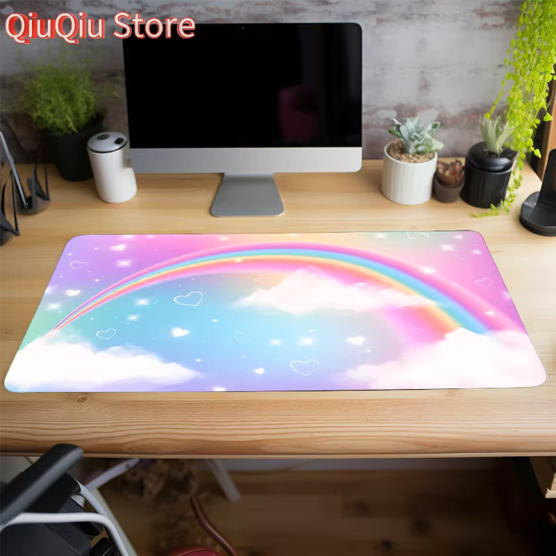 Potdemiel XXL Rainbow Gaming-Mauspad, rutschfeste Schreibtischunterlage in Multicolour, B/T: 900 x 400 mm - Bild 4