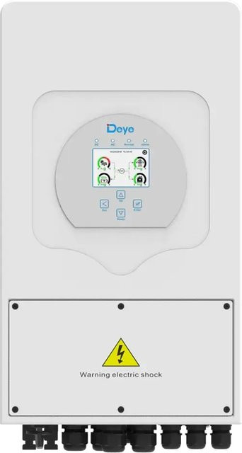 Deye 1-Phasen Hybrid-Wechselrichter 5kW On/Off-Grid PV Solar Inverter mit MPPT und USV-Funktion in Weiß - Bild 1