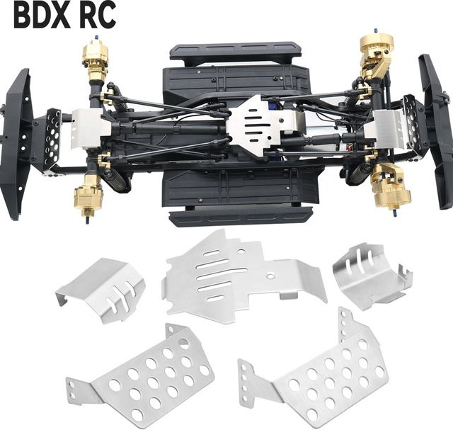 TRX4 Edelstahl Chassis Rüstung Achsschutz Unterfahrschutz, 1/10 RC Crawler - Bild 1