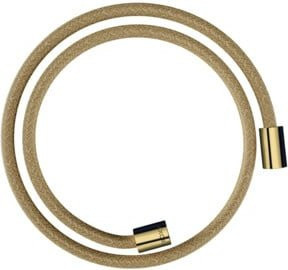 Hansgrohe Textilbrauseschlauch in Gold Optik mit Anti-Kink und Anti-Twist Funktion, Länge: 125 cm - Bild 1