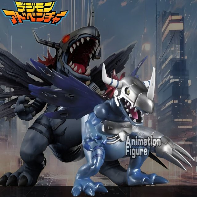 Bandai Digimon Adventure Blue Metal Greymon Actionfigur aus PVC und Metall, Höhe: 19 cm - Bild 1