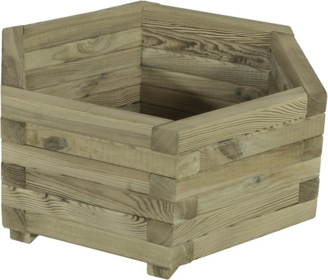 Sechseckiger Blumenkasten aus Kiefernholz von Intergard, Höhe: 65 cm, Breite: 56 cm - Bild 1