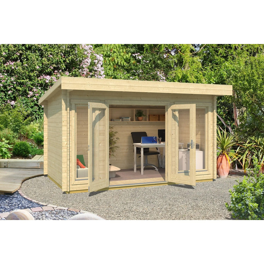 Lasita Maja Gartenhaus Dorset naturbelassen braun B/H/T: 430 x 233,7 x 320 cm - Bild 2
