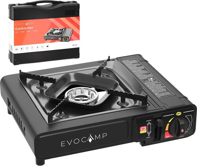 Evocamp 1-Flammiger Camping Gaskocher inklusive Transportkoffer für 227g Gas-Kartuschen - Bild 1