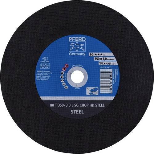 PFERD Trennscheibe SG CHOP HD STEEL Leistungslinie für Stahl, Farbe: Schwarz, Durchmesser: 350 mm, Breite: 3,0 mm, Bohrung: 25,4 mm - Bild 1