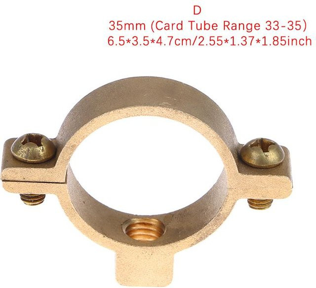 EmilyWoo Rohrklemme aus Messing in Gold für Sanitär-Rohre mit 15, 22, 28, 35 oder 40 mm Außendurchmesser und M10 Gewinde - Bild 1