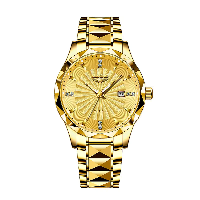 LIGE Armbanduhr, Gold, Quarz, Chronograph, Edelstahl, Herren - Bild 7