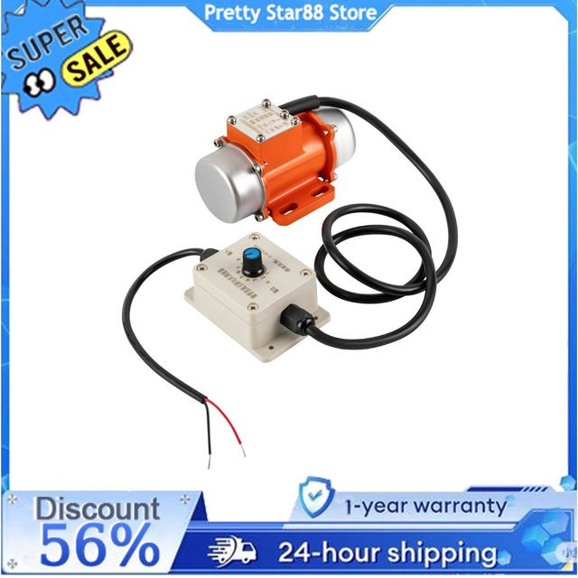 Bymaocar Elektrischer Vibrationsmotor 30W DC12/24V Bürstenloser Betonrüttler mit einstellbarer Geschwindigkeit in Orange - Bild 1