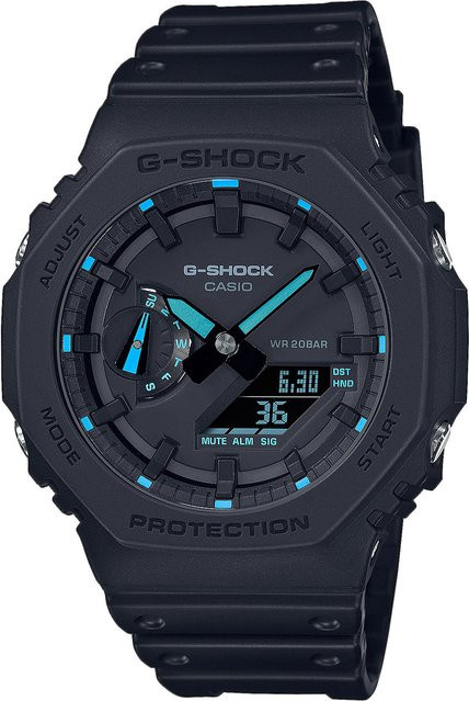 Casio G-Shock Armbanduhr, Quarz, Kunststoff, Schwarz, 45 mm, Herren - Bild 1