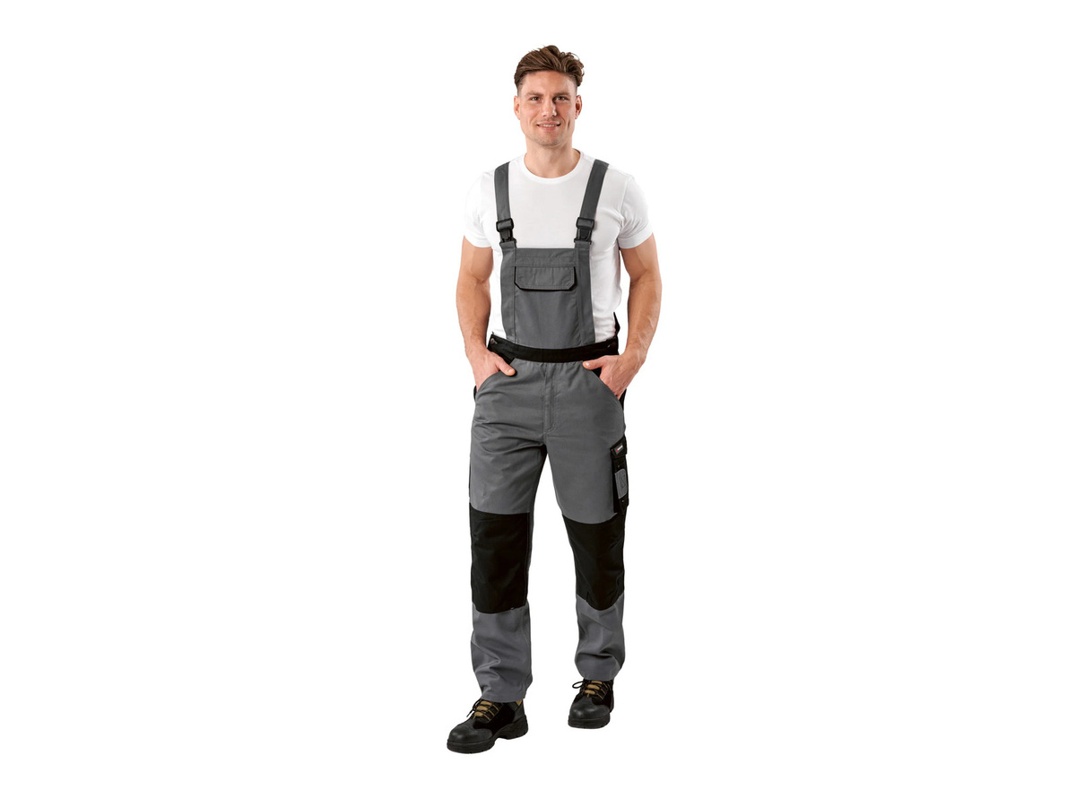 Parkside Herren Arbeitslatzhose aus Poly-Cotton in Grau, Größe L (52/54) - Bild 2