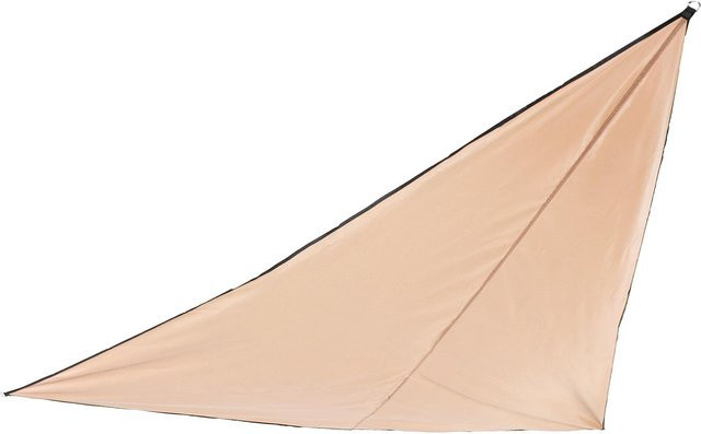 Fishine Sonnensegel in Dreiecksform aus Polyester, beige, wasserdicht und atmungsaktiv mit UPF 50+ UV-Schutz für Terrassen und Schwimmbäder - Bild 1
