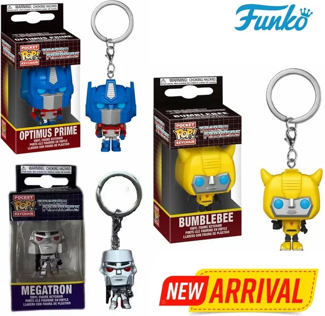 Funko Transformers Bumblebee Optimus Prime Megatron, Pocket Pop Schlüsselanhänger, Vinyl Figur, ab 3 Jahre - Bild 1
