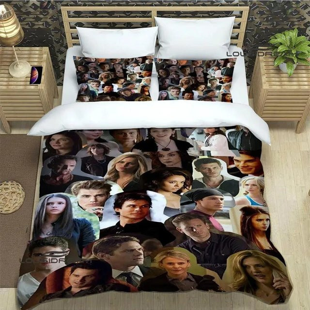 Gu Tao The Vampire Diaries Damon Salvatore Bettwäsche-Set mit Motiv, Mehrfarbig, B/H: 150 x 200 cm - Bild 1