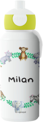 Mepal Trinkflasche Pop-up Wilde Tiere Multicolor mit individuellem Namen - Bild 1