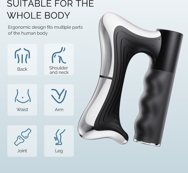 foreverlily Elektrisches Faszienmesser, Vibrations-Massagegerät, Schwarz, Unisex - Bild 1