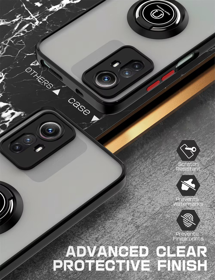 Stoßfeste magnetische Hülle mit Ringhalter für Xiaomi Redmi Note 14 13 12S 12 11 Pro 10 8 9S 9 10C in Grün - Bild 3
