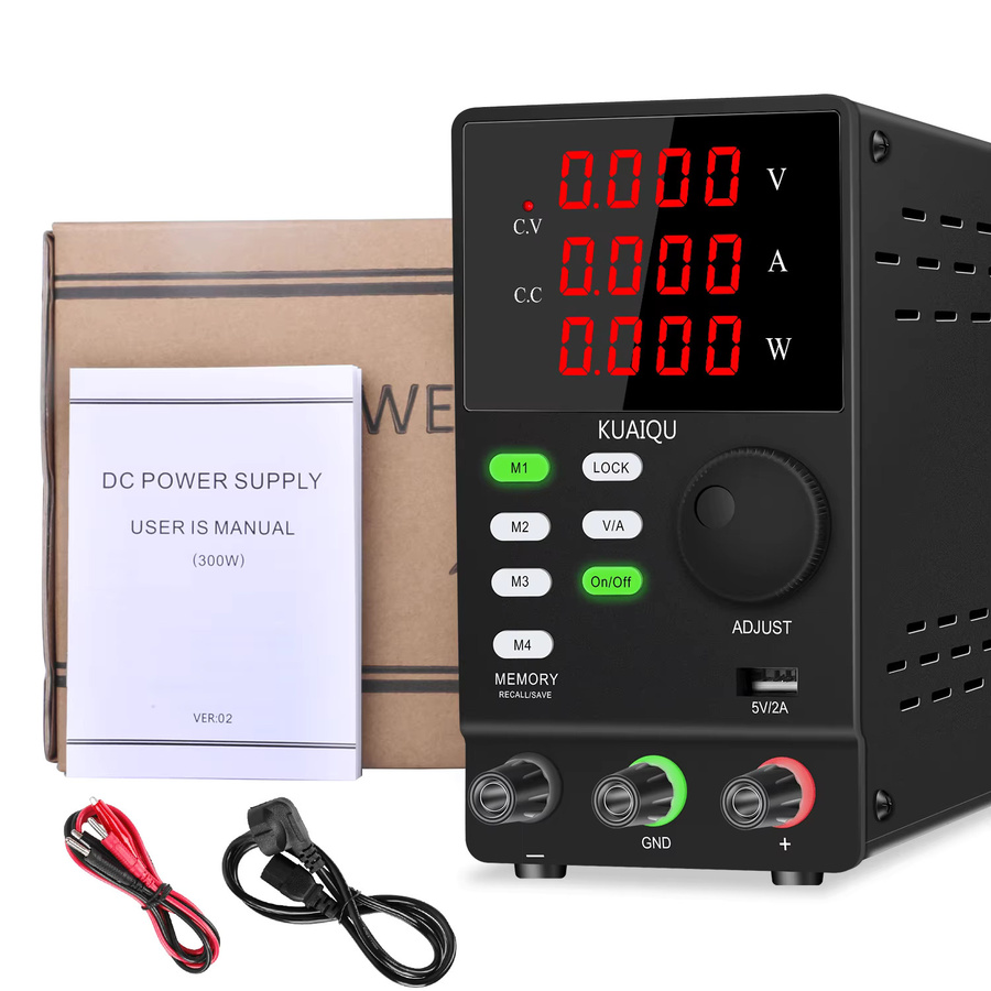 KUAIQU Programmierbares DC-Netzteil in Schwarz mit einstellbarer Ausgangsspannung bis 120 V und voreingestelltem Strom - Bild 6