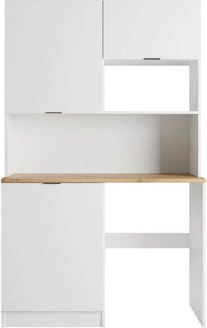 Küchenzeile Vente-unique Carmeo in Weiß mit einer Breite von 122,5 cm - Bild 1