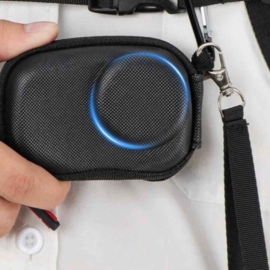DJI Action6 Kamera Tasche aus wasserdichtem PU Material in Schwarz, tragbare und feuchtigkeitsbeständige Aufbewahrungstasche für Sportkameras - Bild 2