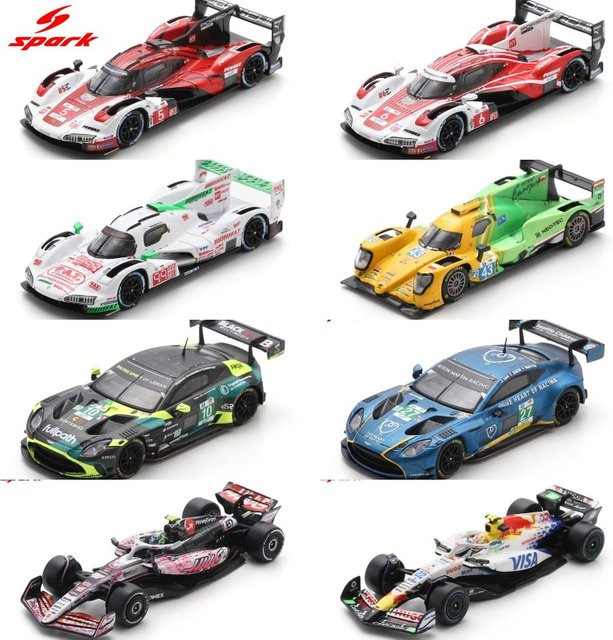 Bburago Le Mans 24H 2025 Oreca 07 935 VCARB NR.22 HAAS VF-25 NR.87 2025, Druckguss-Modellauto, 1:64, Metall, Bunt / Mehrfarbig - Bild 1
