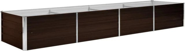 DELUKE Hochbeet OSKAR aus verzinktem Stahl in Braun, B/T/H: 320 x 80 x 45 cm - Bild 1