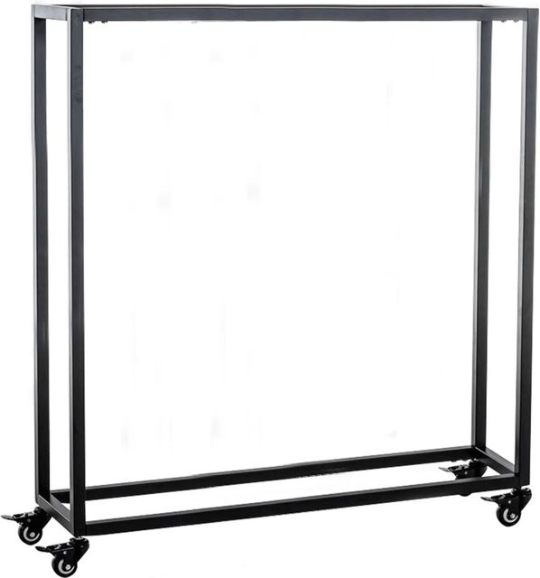 DELUKE Kaminholzregal BETTA aus Metall mit Rollen in Schwarz, B/T/H: 80 x 25 x 100 cm - Bild 1