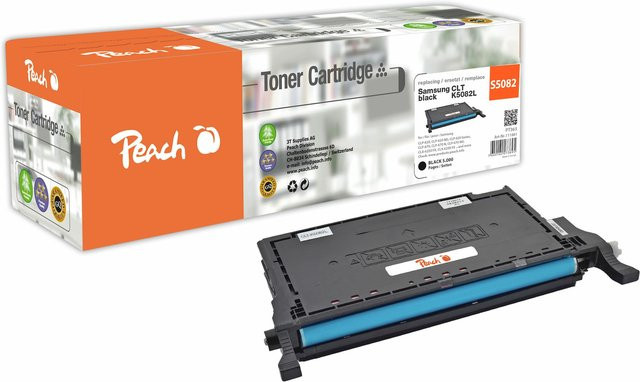 Peach S5082 Toner XL Schwarz für Samsung CLP-620, CLP-620 ND und CLP-670 (wiederaufbereitet) - Bild 1
