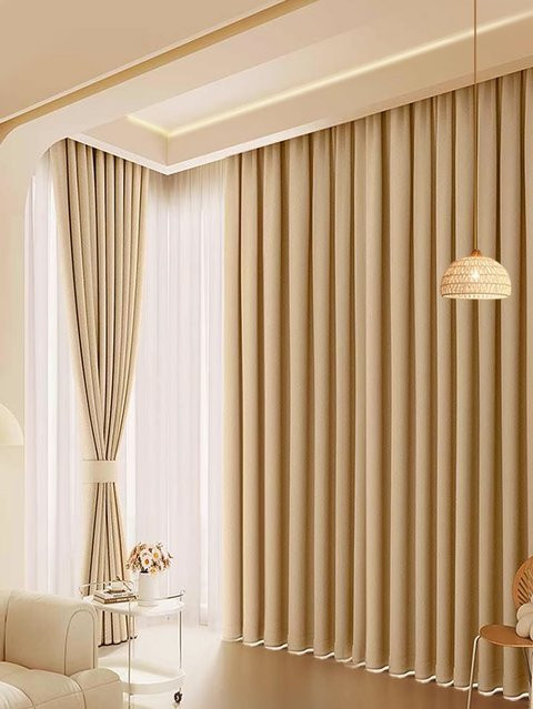 CENTURyMiG Vollverdunkelungsvorhänge aus Kaschmir und Chenille in Weiß für Schlafzimmer und Wohnzimmer im französischen Stil - Bild 1