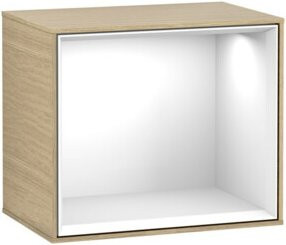 V&B Regalmodul Finion mit LED-Innenbeleuchtung in Eichenfurnier, B: 41,8 cm, T: 35,6 cm, H: 27,0 cm - Bild 1