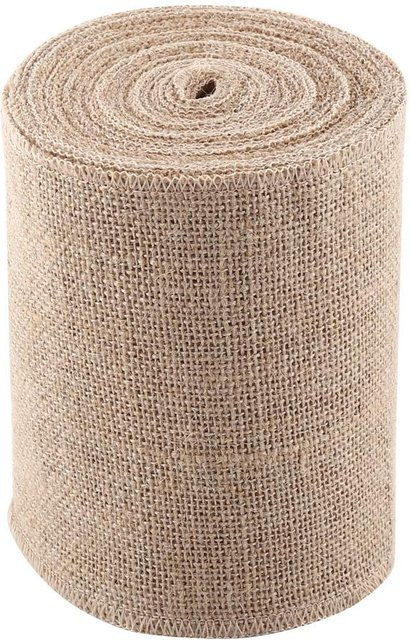KaiSai Jute-Stoffband als Tischläufer in Beige für Hochzeitsdeko und Shabby Chic, Breite: 15 cm, Länge: 10 m - Bild 1
