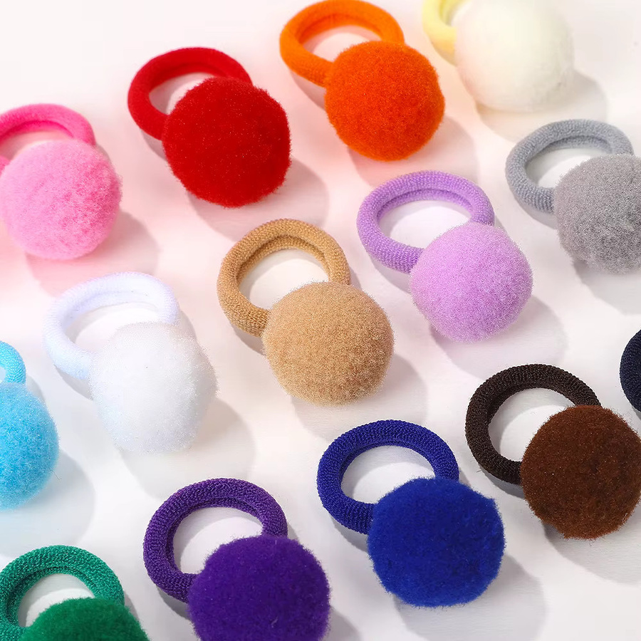 HAHAYL Scrunchies mit Plüschball, 20 Stück, Kinder - Bild 3