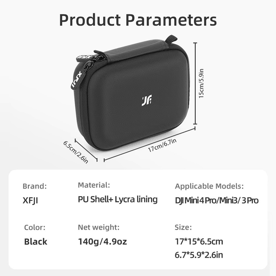 DJI Nano Action Kamera Schutz-Tasche Tragbare Reise-Organizer Tasche in Schwarz - Bild 5