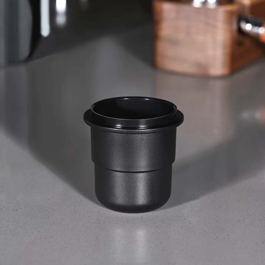 Kacacao Kaffee-Dosierbecher Schwarz Transparent für Espresso mit Anti-Flugpulver-Funktion, Durchmesser: 58 mm - Bild 2