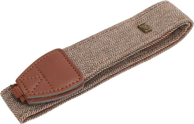 Koogeelife Kameragurt aus PU und Baumwollstoff in Khaki, verstellbarer Retro Schulter- und Nackengurt für Leica und andere Kameras, rutschfest und universell einsetzbar - Bild 1