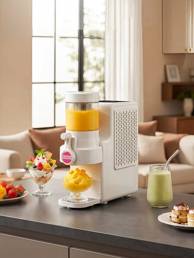 SUSWEETLIFE 2-in-1 Eismaschine mit Kompressor für Frozen Smoothies und Milkshakes, weiße Edelstahlschüssel, 500 ml - Bild 5