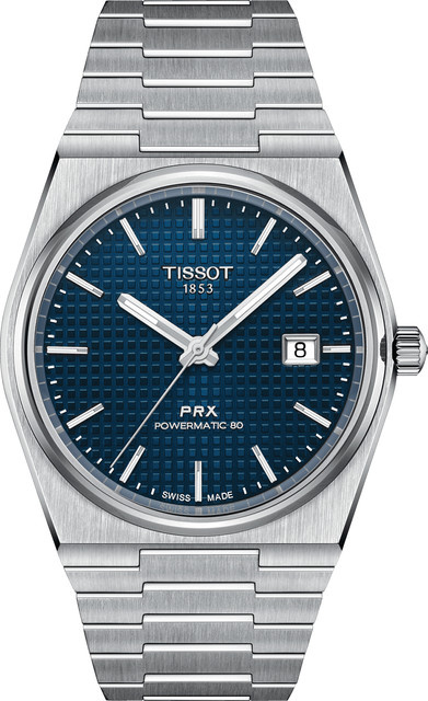 Tissot Herrenuhr PRX Powermatic-80, Automatik, Edelstahl, Blau, 40 mm - Bild 1