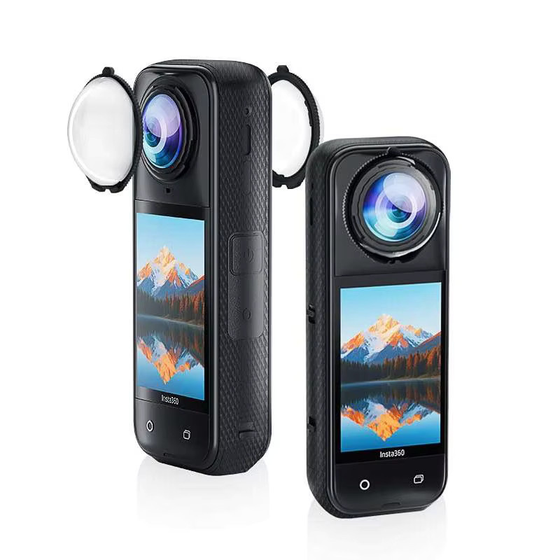 PULUZ Standard Rotation PC-Objektivschutzabdeckung für Insta360 X5 in Schwarz - Bild 7