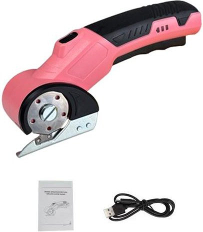 Kabellose elektrische Stoffschere mit Hochgeschwindigkeitsmotor und leichtem Design in Rosa - Bild 1