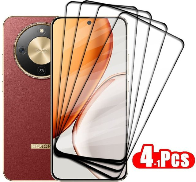 4er-Pack Gehärtetes Glas für Honor Magic 8 Lite, Transparent, HD Displayschutzfolie - Bild 1
