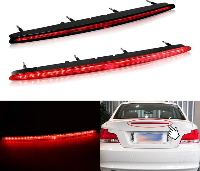 SAARMAT LED Bremslicht für BMW 1er Serie 128i 135i M E82 E88 (2007-2013), Hochmontierte hintere Bremsleuchte Rücklicht, Rot - Bild 1