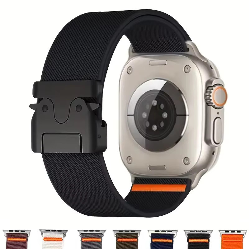 NEY Uhrenarmband Textil/NATO, Schwarz, Unisex - Bild 6