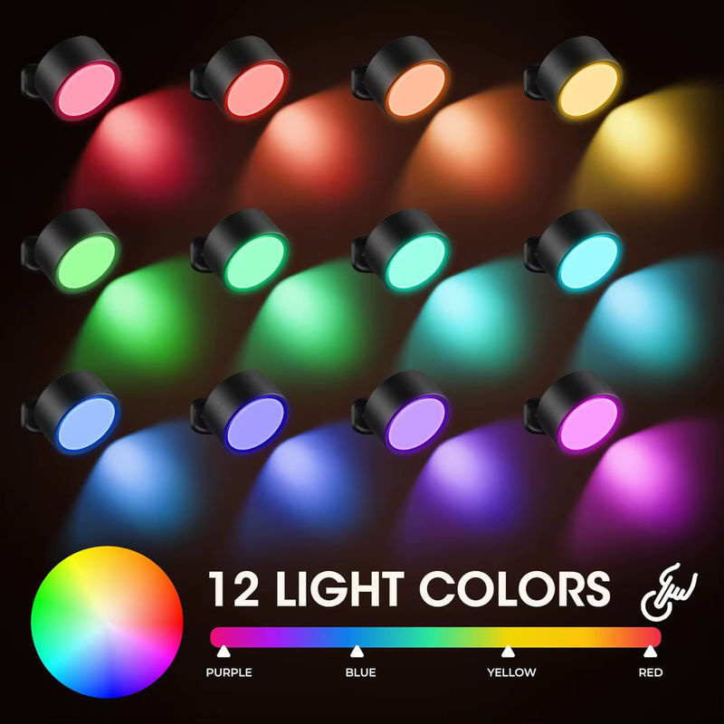 DVOLADOR LED-Wandleuchte mit Touch Control, batteriebetrieben, 3 Helligkeitsstufen und 3 Farbmodi, 360 Grad drehbar, Farbe: Weiß - Bild 2