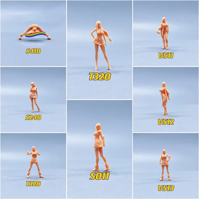 EHCMODEL Tifa Miniaturen, Harz, Einzelfigur, Bunt / Mehrfarbig, Rosa / Pink - Bild 1