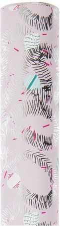 Rico Design Paper Poetry Geschenkpapier Nostalgic Christmas Baumschmuck in Rosa mit Hot Foil Effekt, Breite: 70 cm, Länge: 2 m