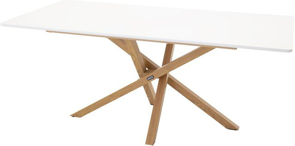 Venture Home Piazza Ausziehtisch in Weiß, Skandinavisch Modern, Rechteckig, Holz, B/T/H: 180 x 90 x 75 cm - Bild 1