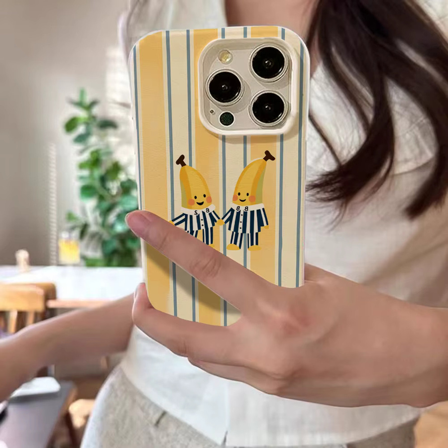 Handyhülle mit niedlichem Cartoon-Streifen-Design für dein iPhone, kompatibel mit iPhone 17 16 15 14 13 12 Pro Max, Air, XR und XS, Lychee Bumper Cover - Bild 5