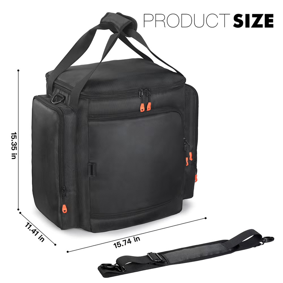 JBL Partybox Encore Essential 2 Aufbewahrungstasche mit Mikrofontasche, wasserdichte Staubhülle in Schwarz - Bild 5