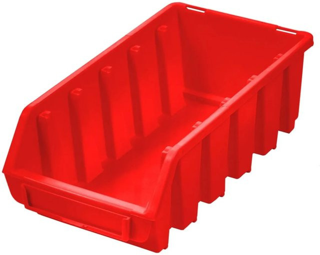 PROREGAL Sichtlagerbox aus Polypropylen in Rot, H x B x T: 7,5 x 11,6 x 21,2 cm - Bild 1