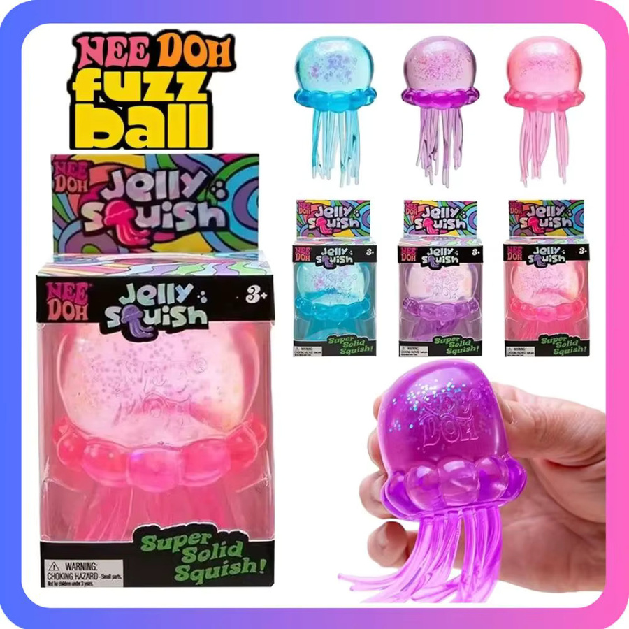 Schylling Nee Doh Quallen- & Würfel-Squish-Spielzeug, multicolor - Bild 2