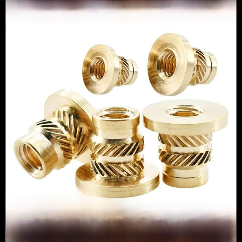 SAM GDSZ Rändelmuttern aus Messing in Gold, Flansch-Einpressmuttern für 3D-Drucker, Set mit M2 M2.5 M3 M4 M6 M8 - Bild 3